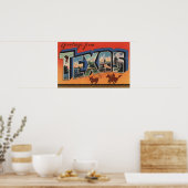 Poster Texas (Cowboy Roping Bull)Scènes de grandes lettre (Cuisine)
