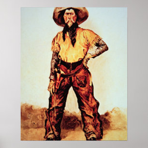 Poster Texas Cowboy, vers 1890 (huile sur toile)