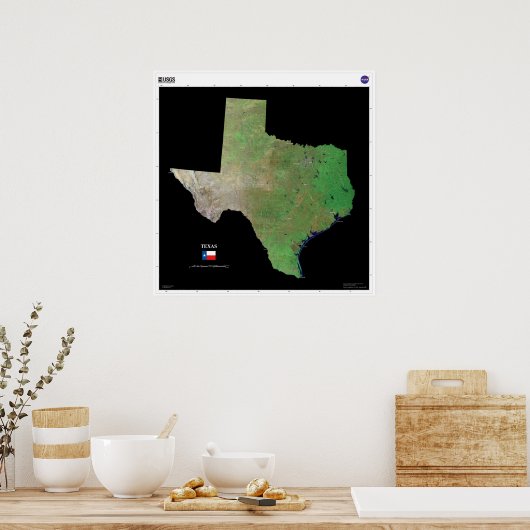 Poster Texas de l'espace (Cuisine)