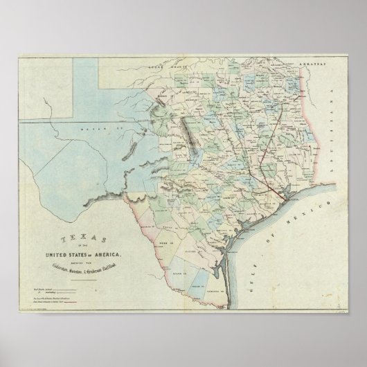 Poster Texas des États-Unis d'Amérique (Devant)