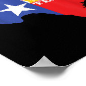 Poster Texas Drapeau Carte Summer Barbecue Funny Bière Bb (Coin)
