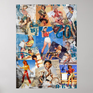 Poster Texas Eclectic : Vintage Cowgirl Collection No. 1