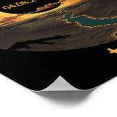 Poster Texas Eclipse 8 avril 2024 04.08.2024 Texas Solar (Coin)