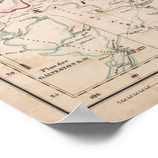 Poster Texas et Oklahoma (Coin)