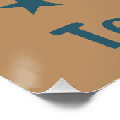 Poster Texas Fière étoile solitaire Étoiles drapeau perso (Coin)