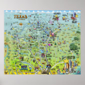 Poster Texas Fun Maps (Devant)