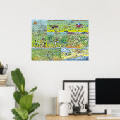 Poster Texas Fun Maps (Bureau à domicile)