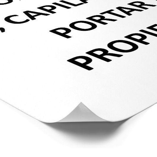 Poster Texas Gun Law - Blanc de base - Carry caché (Coin)