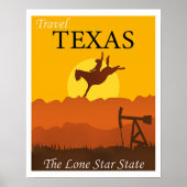 Poster Texas, l'État de la Lone Star, (Devant)