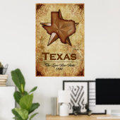 Poster Texas - L'État de l'étoile solitaire (Bureau à domicile)