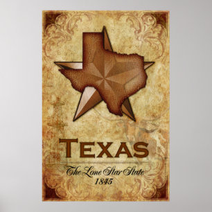 Poster Texas - L'État de l'étoile solitaire