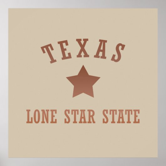 Poster texas moderne style coucher de soleil motif (Devant)