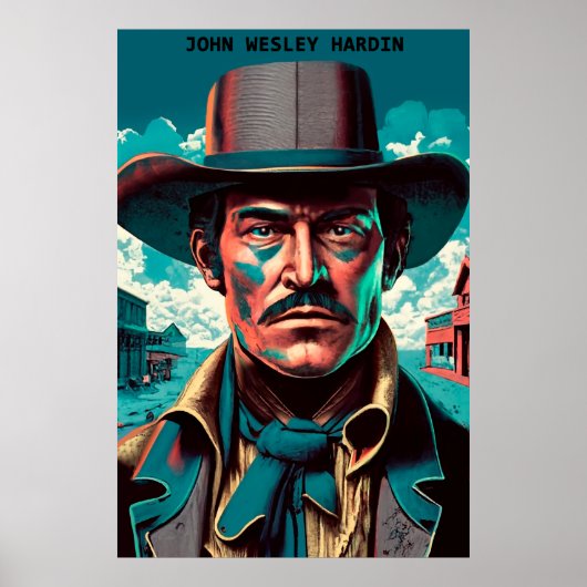 Poster Texas Outlaw John Wesley Hardin (Devant)