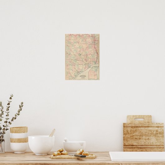 Poster Texas, partie est (Cuisine)