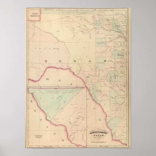 Poster Texas, partie occidentale (Devant)