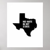 Poster Texas : Pas De Haine Dans Mon État (Devant)