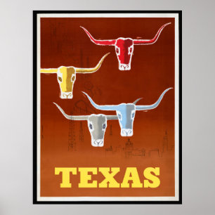 Poster Texas photos Vintages non médiatisées Vieux Pictur