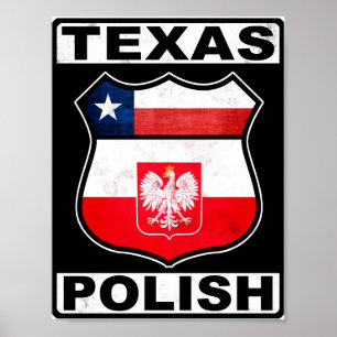 Poster Texas Polonais Américain