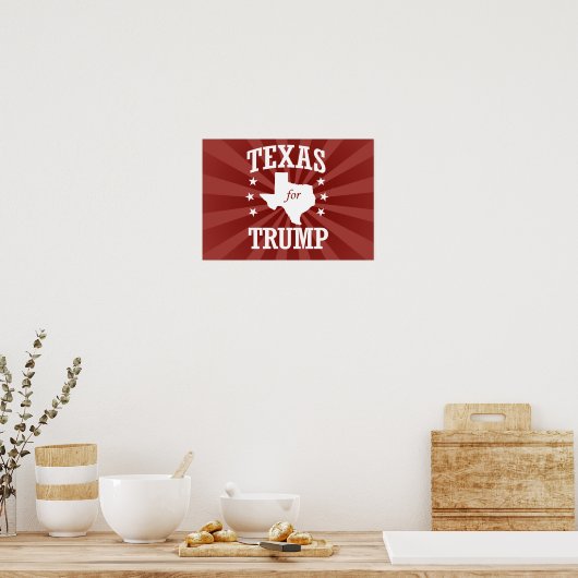 POSTER TEXAS POUR TRUMP (Cuisine)
