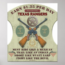 POSTER - TEXAS RANGERS 1887