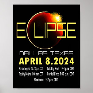 Poster Texas Solar Eclipse 2024 Solar Eclipse Funny Texas