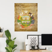 Poster Texas State Seal Reverse (Bureau à domicile)