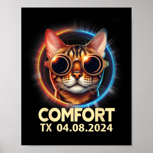 Poster Texas Total Solar Eclipse 2024 (Devant)