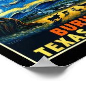 Poster Texas Total Solar Eclipse 2024 Starry Night (Coin)