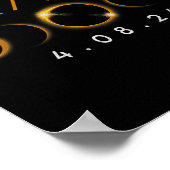 Poster Texas Total Solar Eclipse Avril 8 2024 Texas Solar (Coin)