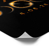 Poster Texas Total Solar Eclipse Avril 8 2024 Texas Solar (Coin)