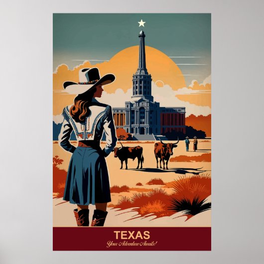 Poster Texas Travel : Votre aventure attend l'affiche de  (Devant)