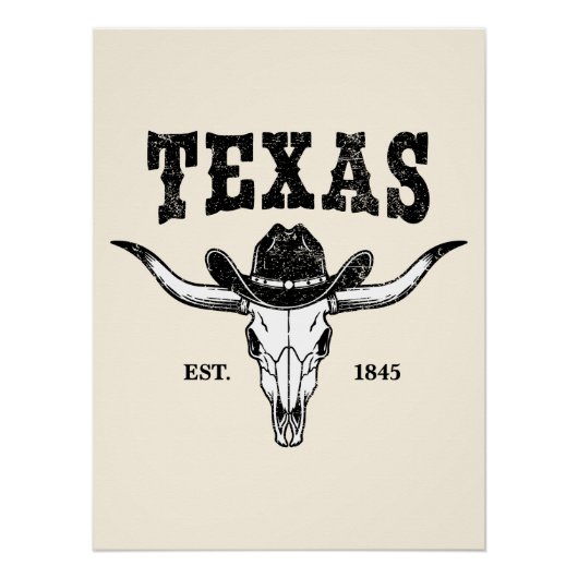 Poster Texas vintage (Devant)