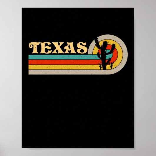 Poster Texas Vintage 1980 Style Desert (Devant)