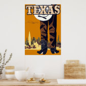 Poster Texas ~ Vintage voyage (Cuisine)