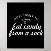 Poster Text Most Likely To Xmas Fun Mistletoe T S (Devant)