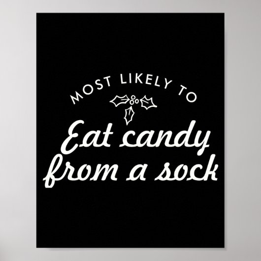 Poster Text Most Likely To Xmas Fun Mistletoe T S (Devant)