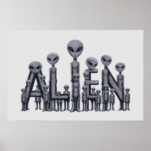 Poster Texte Alien