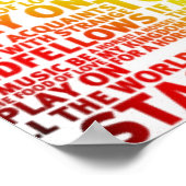 Poster Texte arc-en-ciel shakespeare (Coin)