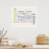 Poster Texte associé aux catastrophes naturelles (Cuisine)