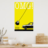 Poster texte. conduite. original (Cuisine)