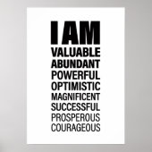 Poster Texte cool Graphique Réussite Affirmation Word Tex (Devant)