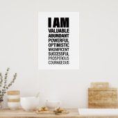 Poster Texte cool Graphique Réussite Affirmation Word Tex (Cuisine)