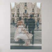 Poster Texte de calligraphie de cadeau de mariage de phot (Devant)