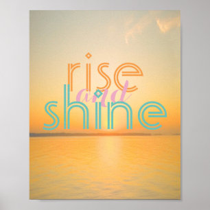 Poster texte de l'affiche sur la photo du lever du soleil