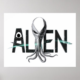 Poster Texte de l'Alien d'espace
