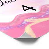 Poster Texte de nom abstrait aquarelle colorée (Coin)