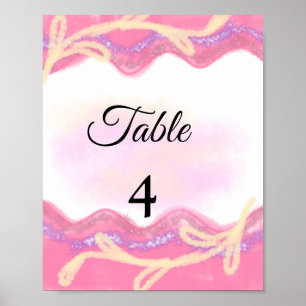 Poster Texte de nom abstrait aquarelle colorée