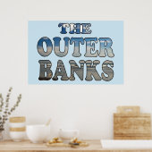 Poster Texte de plage des banques extérieures (Cuisine)