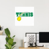 Poster texte de tennis (Bureau à domicile)