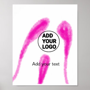 Poster Texte d'image de nom de logo simple coloré